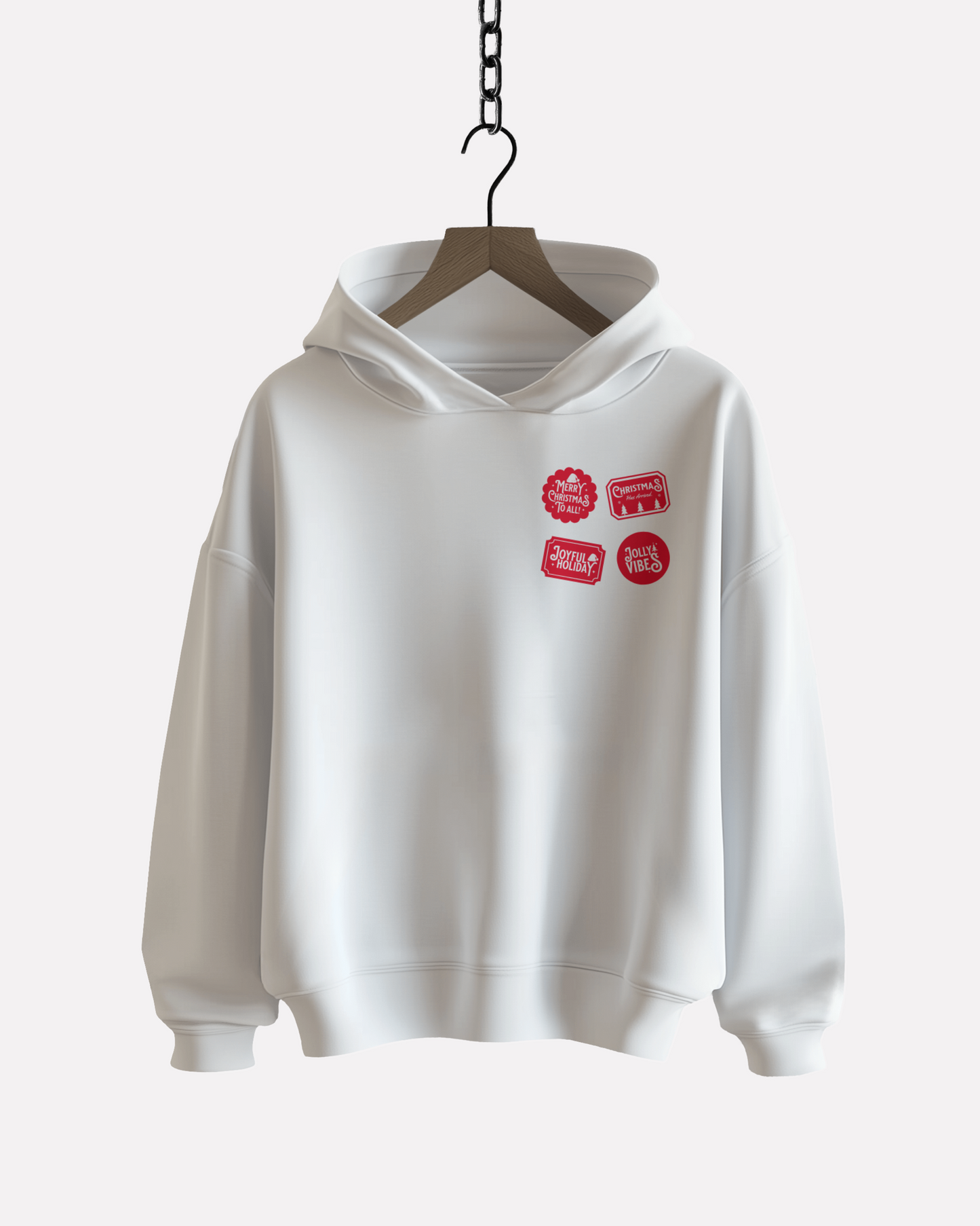 “Minimal Merry Hoodie – Subtle Holiday Edition”