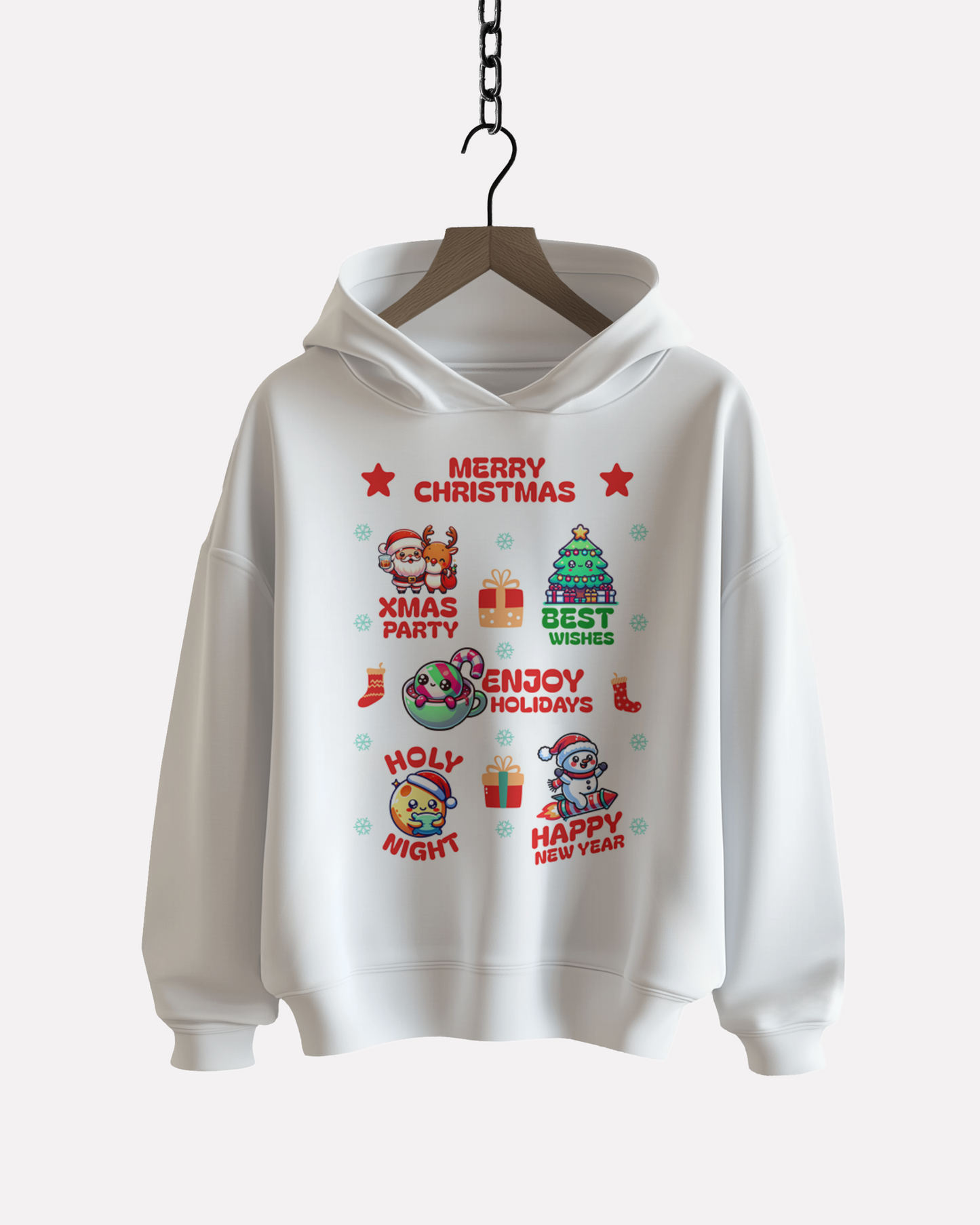“Festive Cheer Hoodie – Merry Christmas Collection”