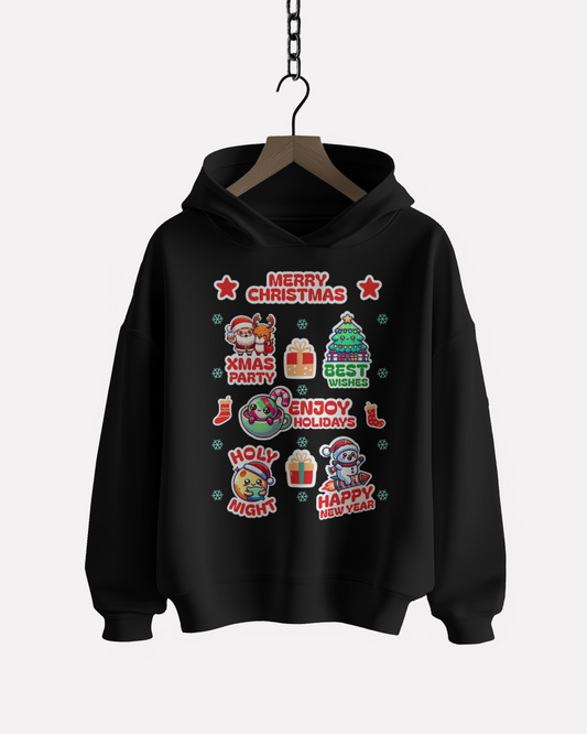 “Festive Cheer Hoodie – Merry Christmas Collection”