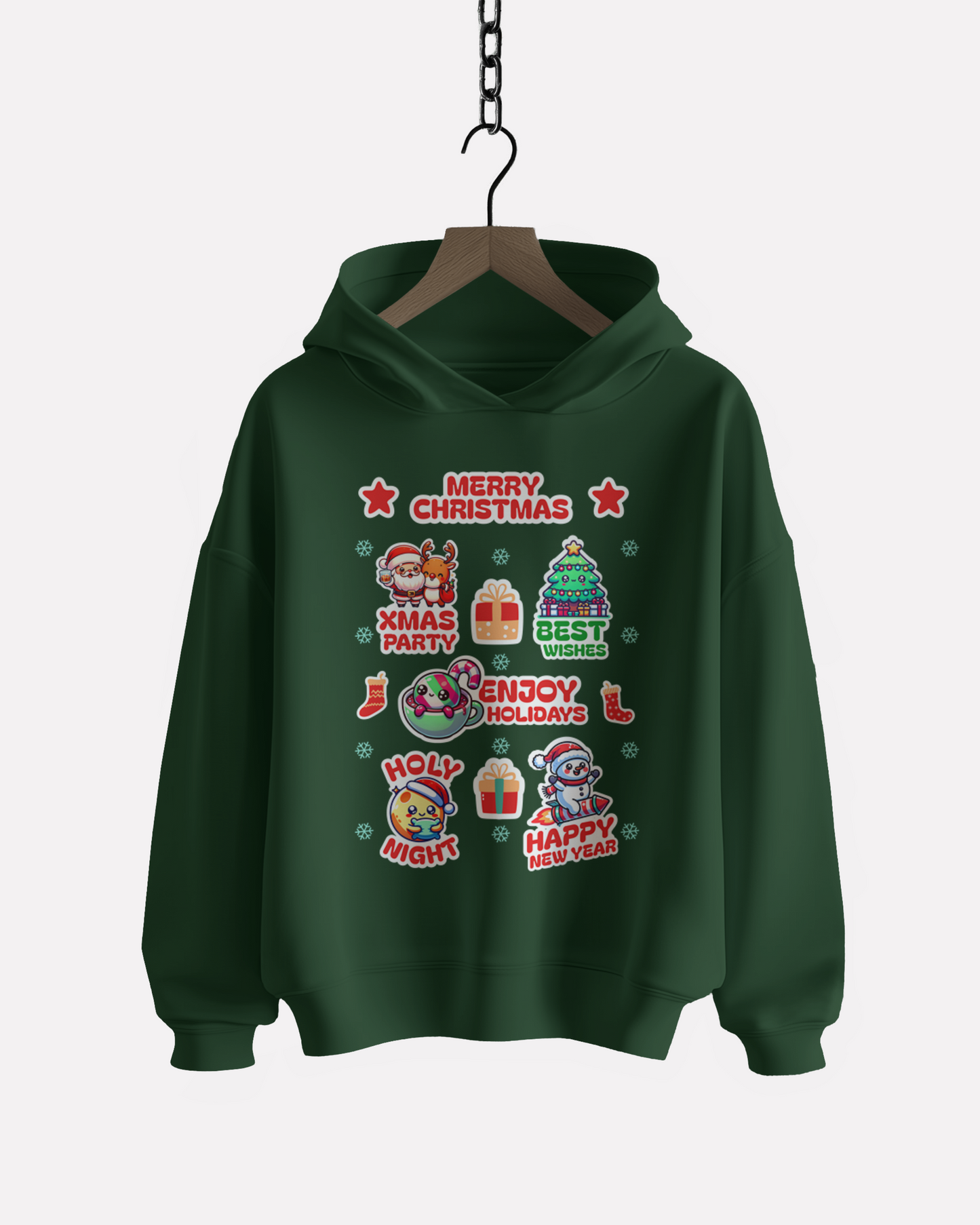 “Festive Cheer Hoodie – Merry Christmas Collection”