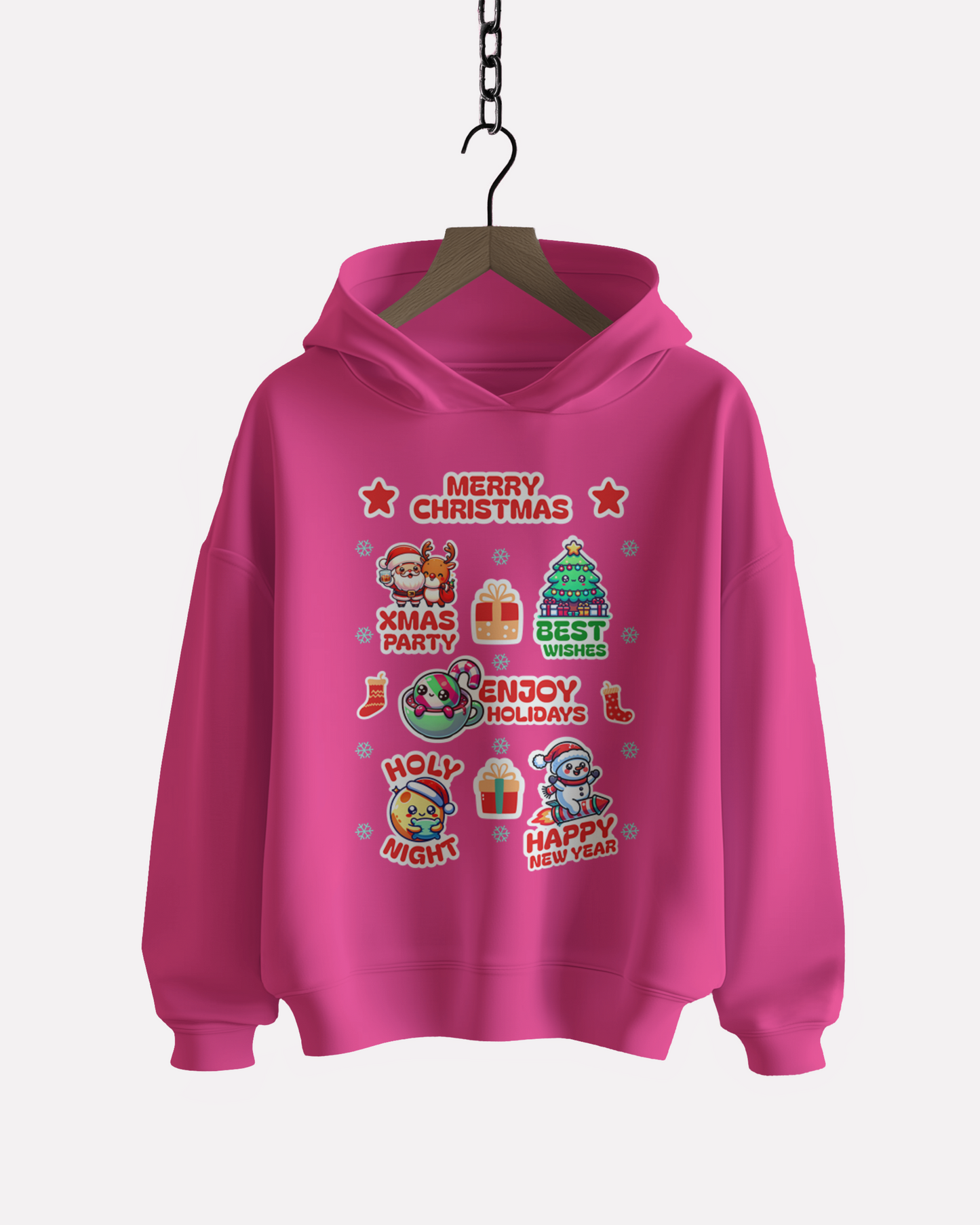 “Festive Cheer Hoodie – Merry Christmas Collection”
