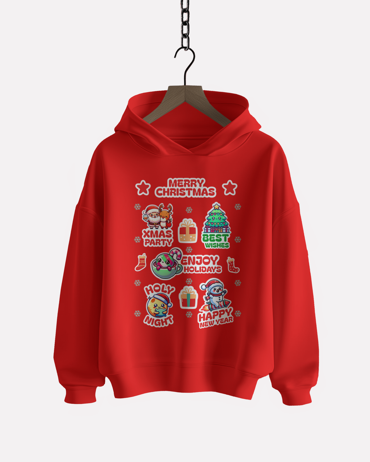“Festive Cheer Hoodie – Merry Christmas Collection”
