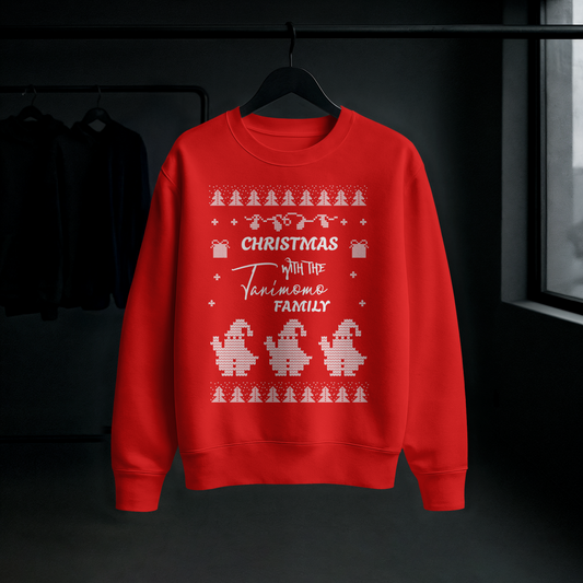 "Christmas with the Family" Classic Knit-Style Jumper