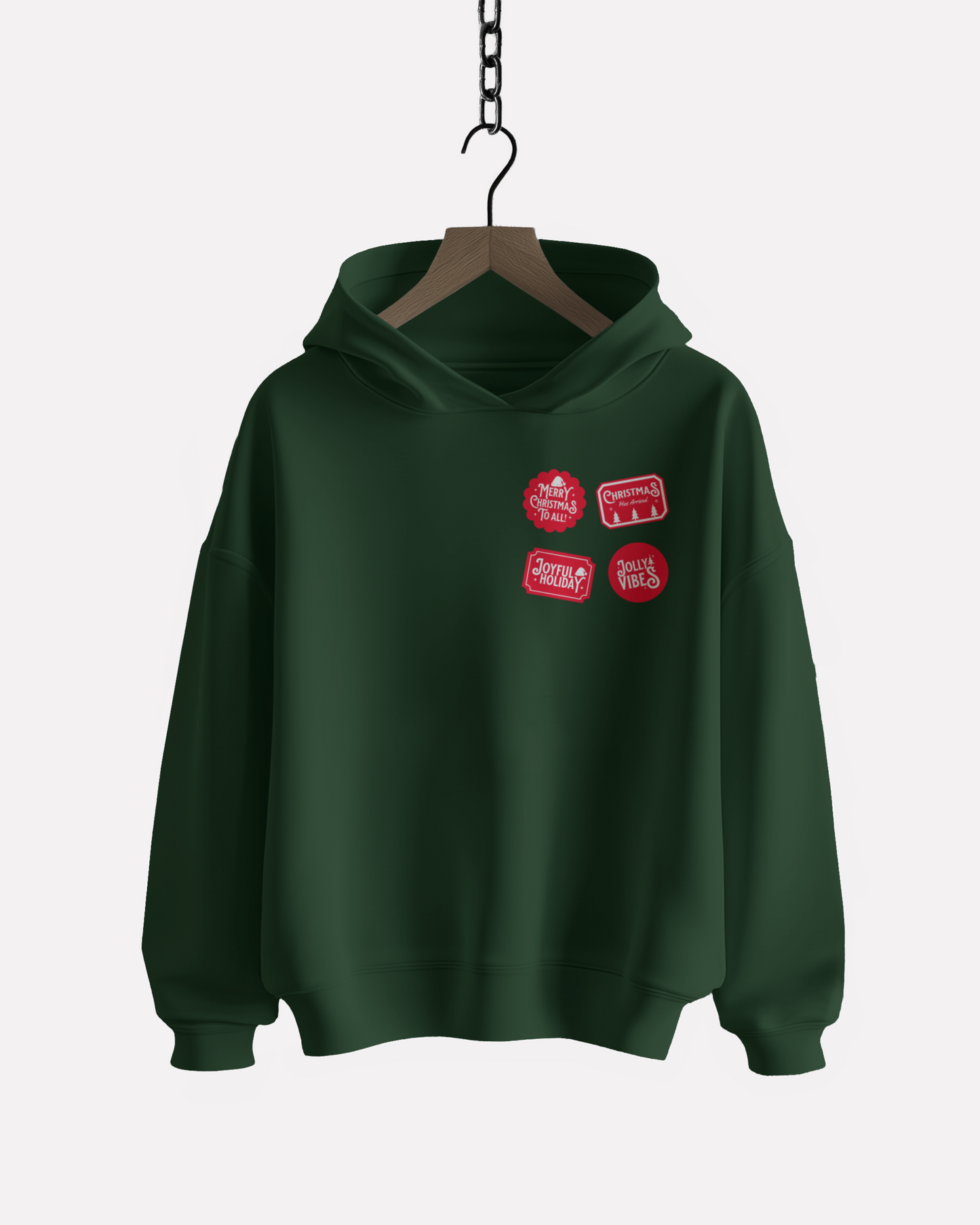 “Minimal Merry Hoodie – Subtle Holiday Edition”